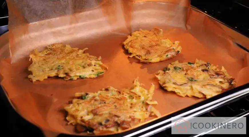Potato pancakes with mushrooms