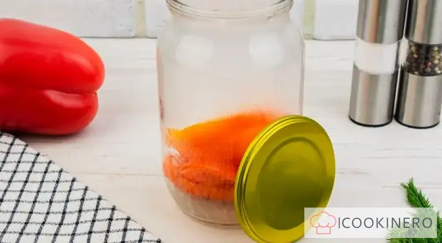 Pickled bell peppers with garlic for the winter