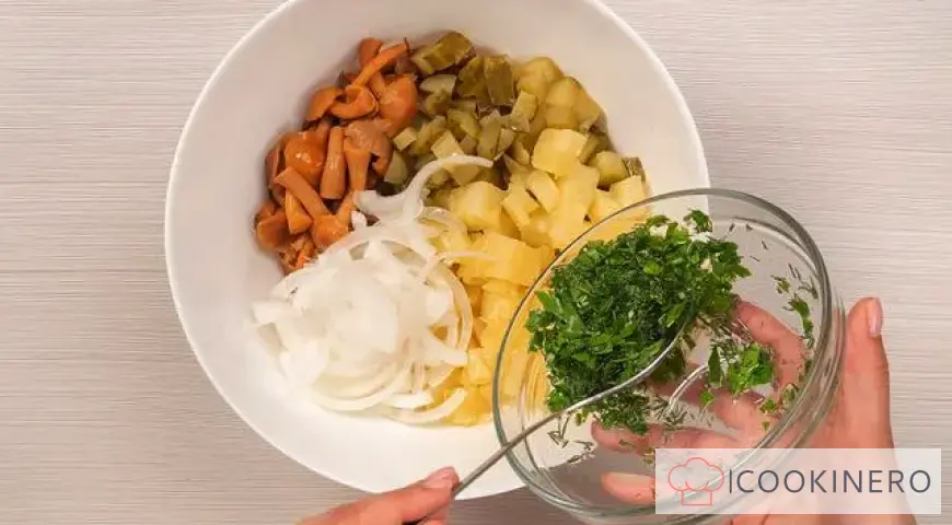 Champignons marinés au miel et concombres