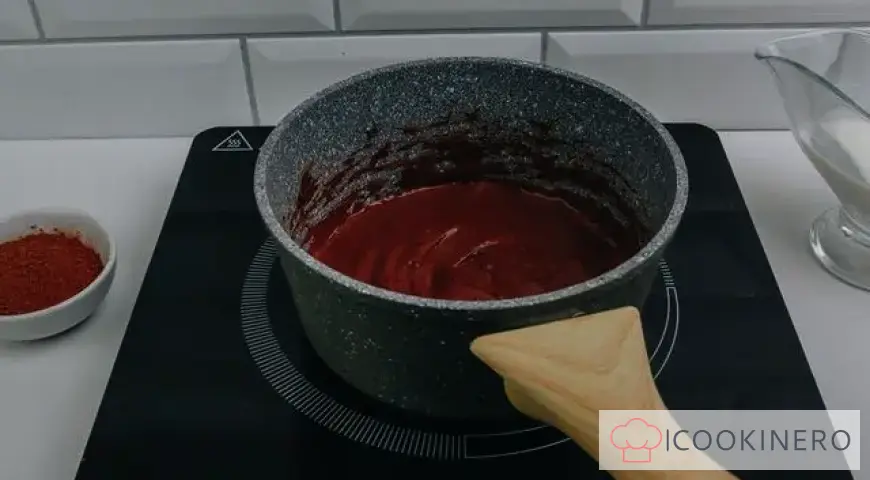 Cream of condensed milk with cocoa