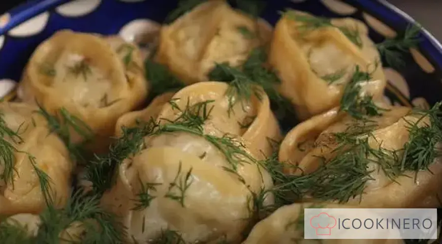 Manti with meat