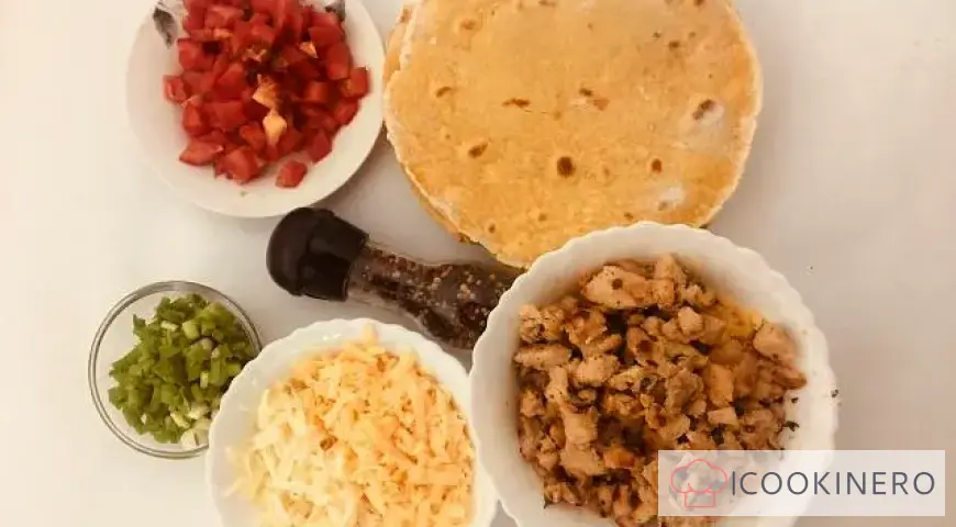 Tender tortilla with meat
