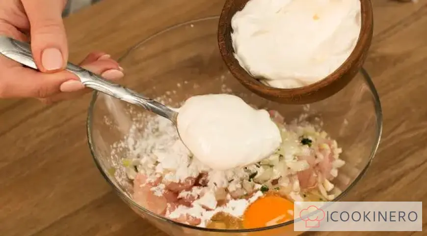 Chopped chicken fillet cutlets