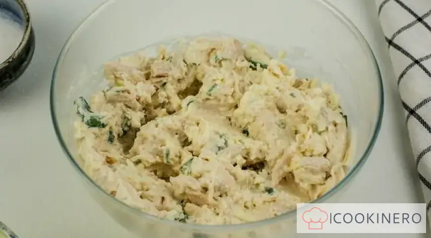 Lavash-Vorspeise mit Hühnchen und Schmelzkäse