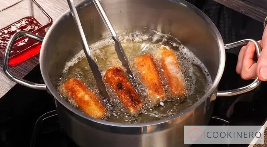 Fried cheese in breadcrumbs