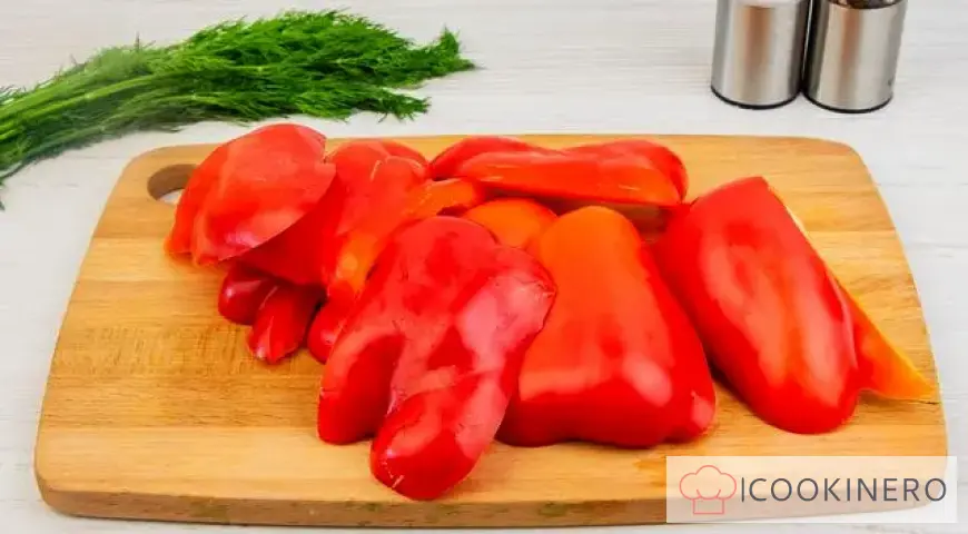 Pickled bell peppers with garlic for the winter