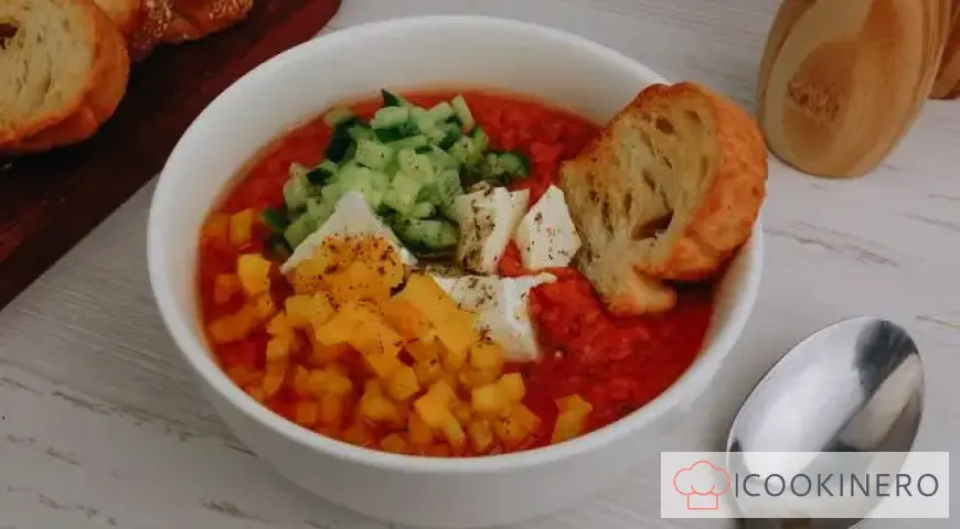 Gazpacho Soup with Feta