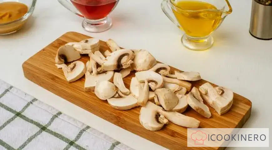 Classic salad with mushrooms