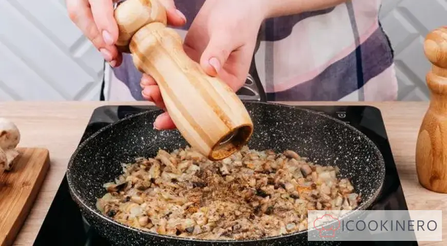Potato pies with mushrooms