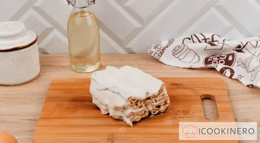 Brushwood cakes with curd-butter cream