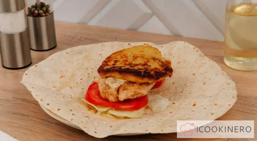 Tortilla di pollo e hashbrown