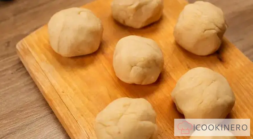 Chebureki in a frying pan