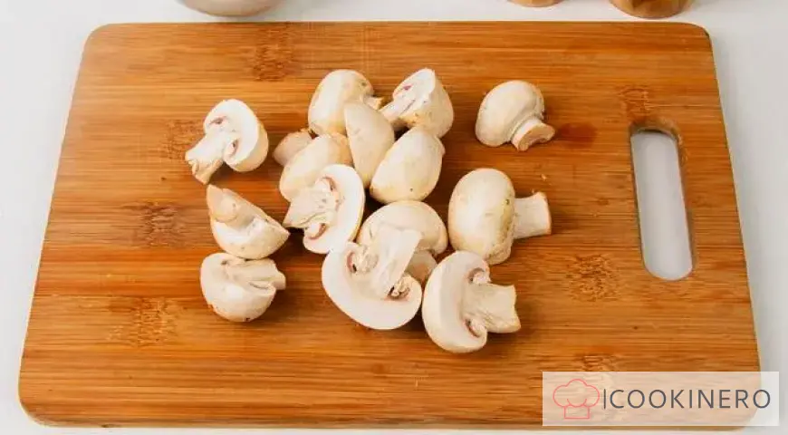 Funghi prataioli in spiedini marinati alla maionese