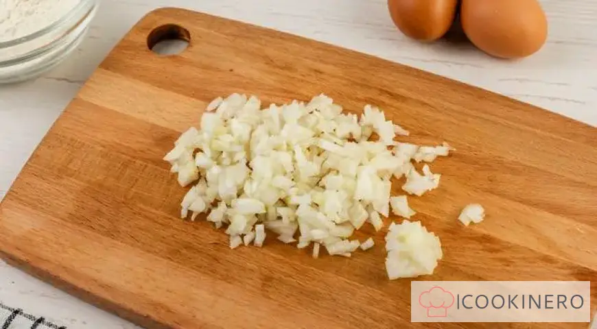 Brizol with mushrooms and onions