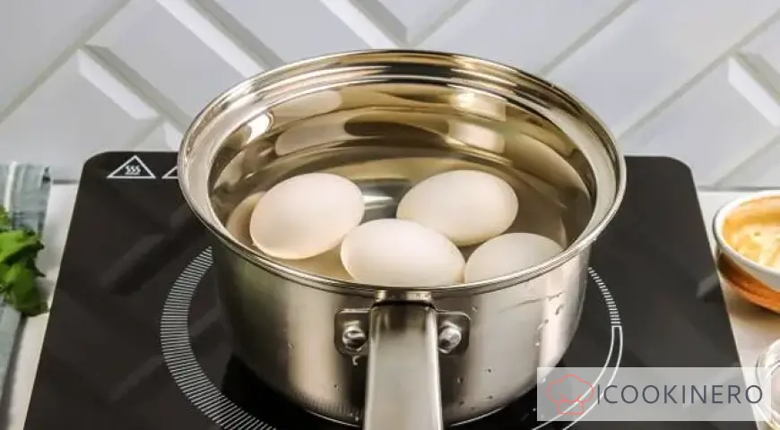 Eggs stuffed with pink salmon