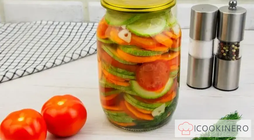 Pickled zucchini for the winter in jars