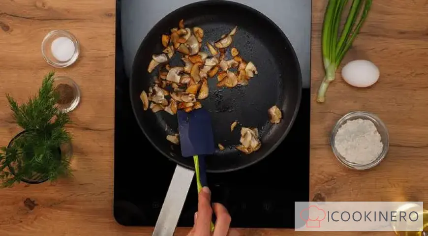 Potato pancakes with mushrooms