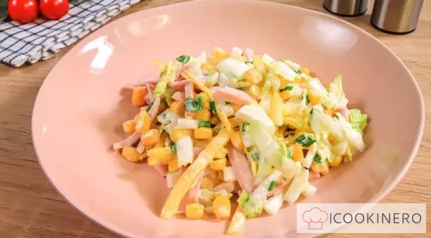 Ensalada de maíz y jamón
