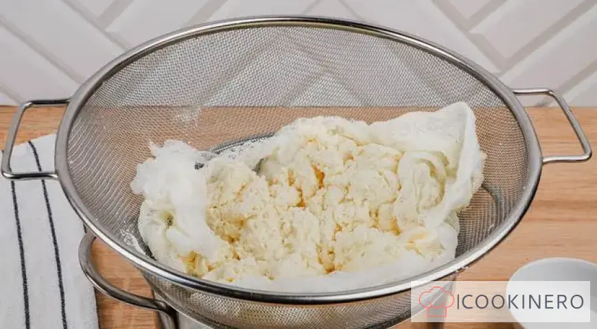 Homemade cheese from kefir