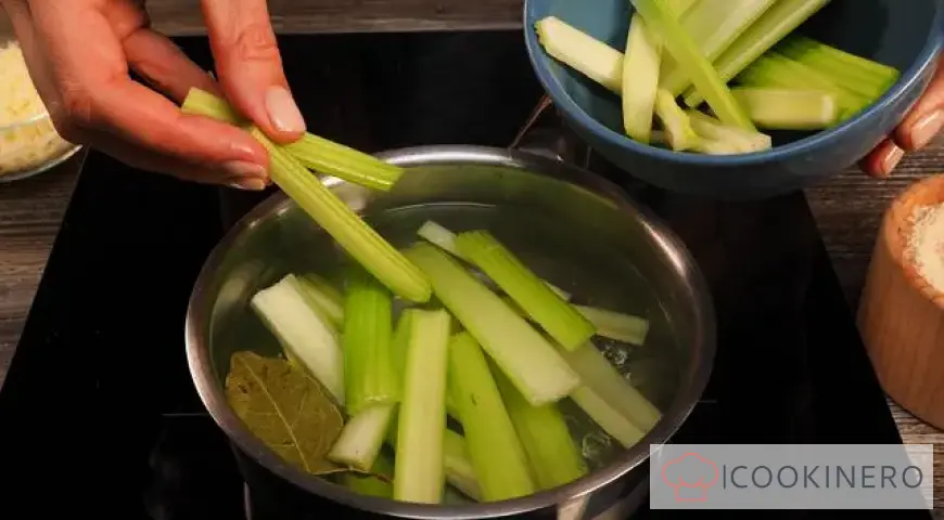 Celery in the oven