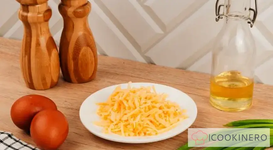 Crutones de queso con huevo al horno