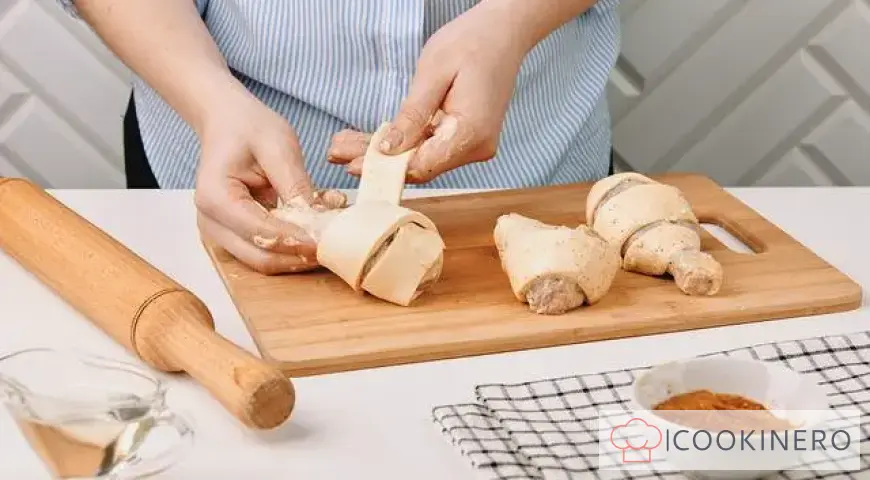 Chicken legs in dough