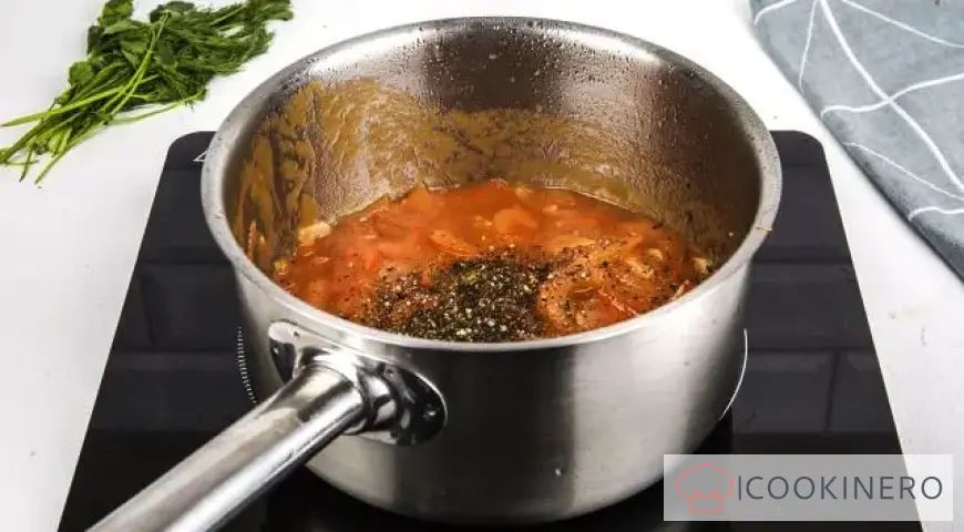 Hot pepper adjika with cooking