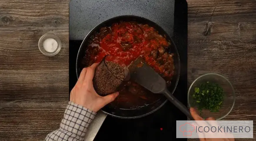 Lentils with beef
