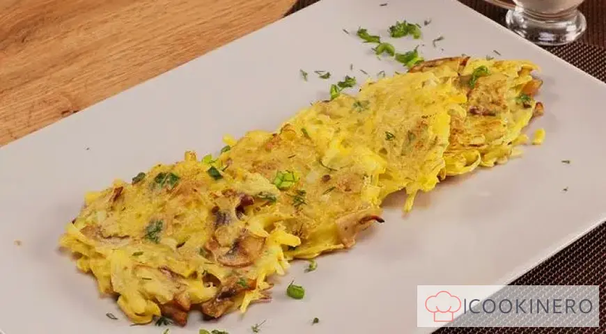 Potato pancakes with mushrooms