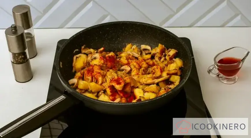 Classic salad with mushrooms