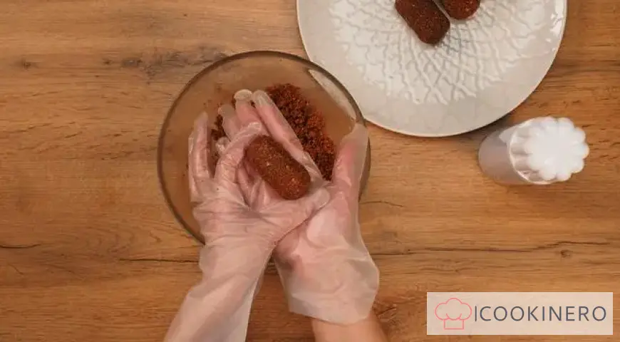 Potato cake made from crackers and condensed milk