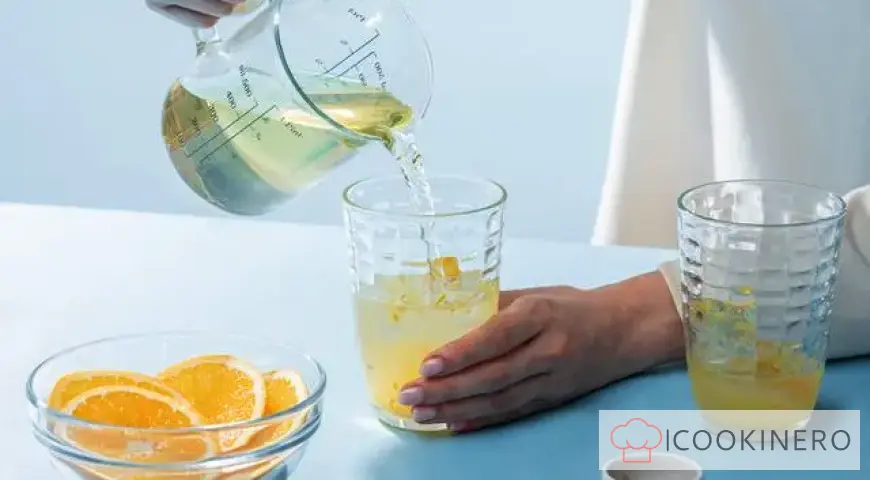 Tea punch with lemon and orange