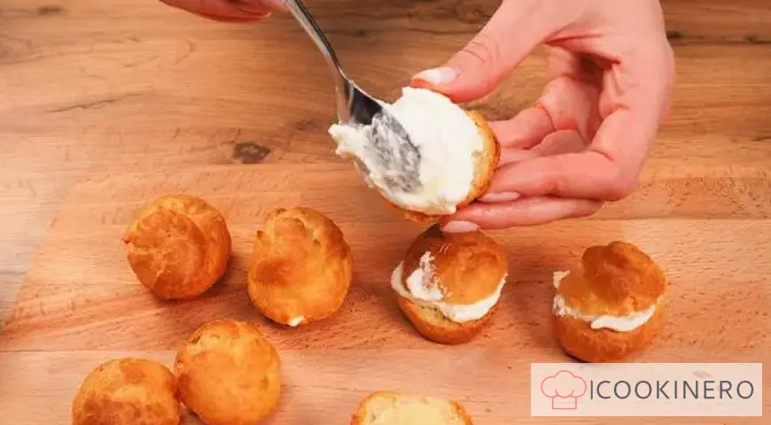 Profiteroles with salmon