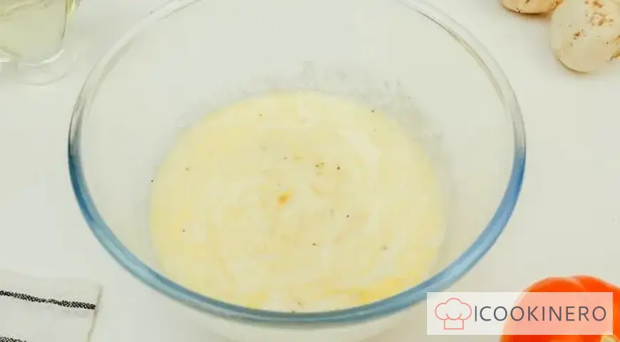 Potato casserole with minced meat in a frying pan