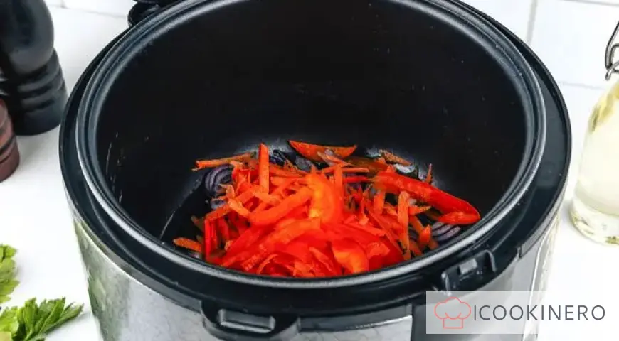Bulgur con verdure in multicooker