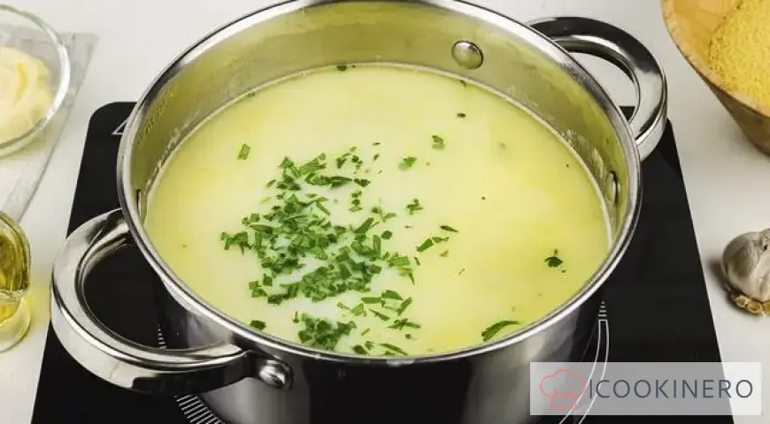 Creamy Soup with Couscous and Broccoli