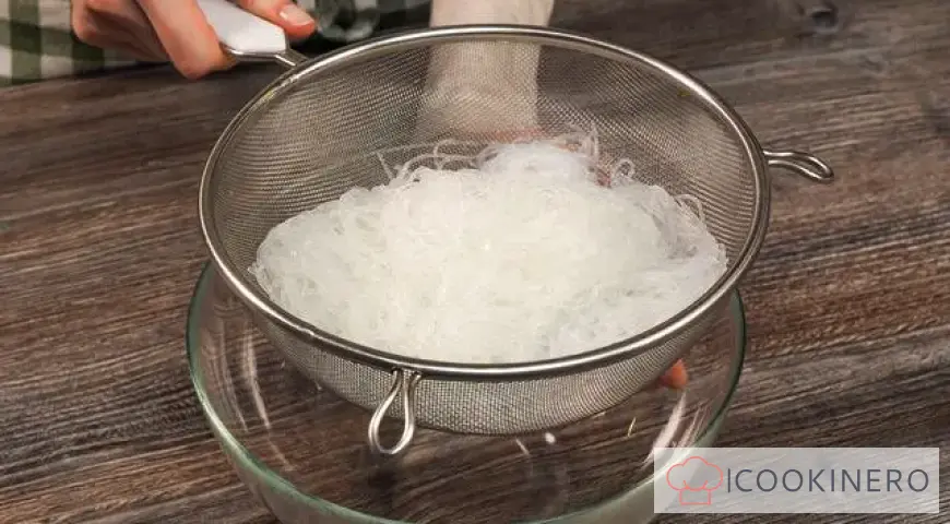 Funchoza with chicken teriyaki