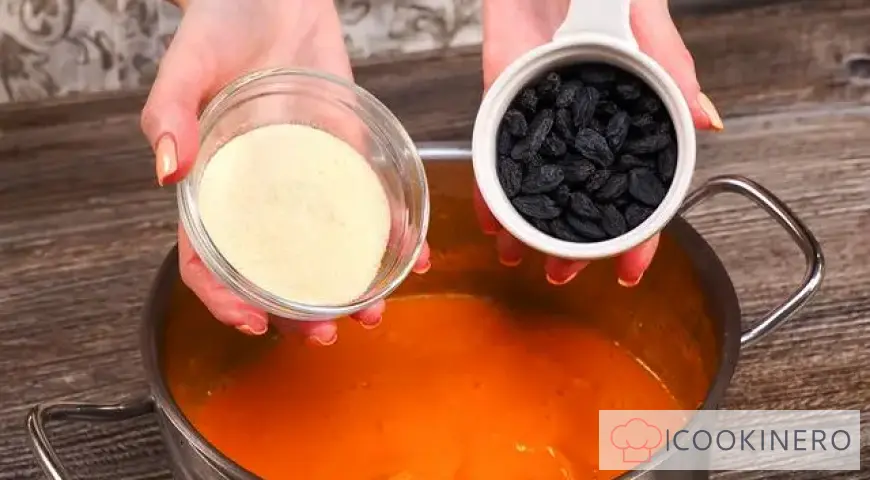 Pumpkin casserole with semolina