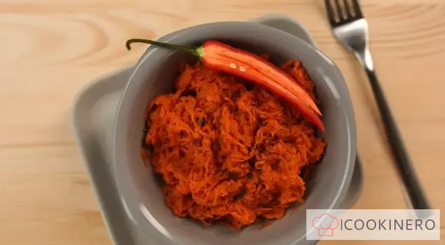 Zanahorias coreanas en casa