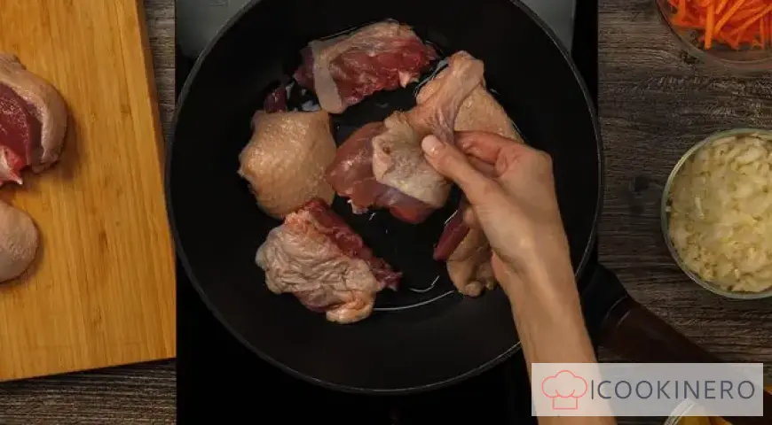 Duck stewed with potatoes