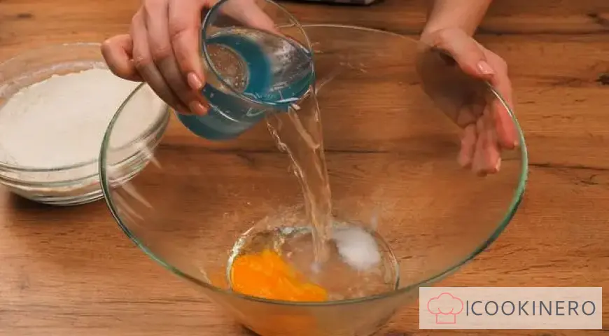 Dumplings with mineral water