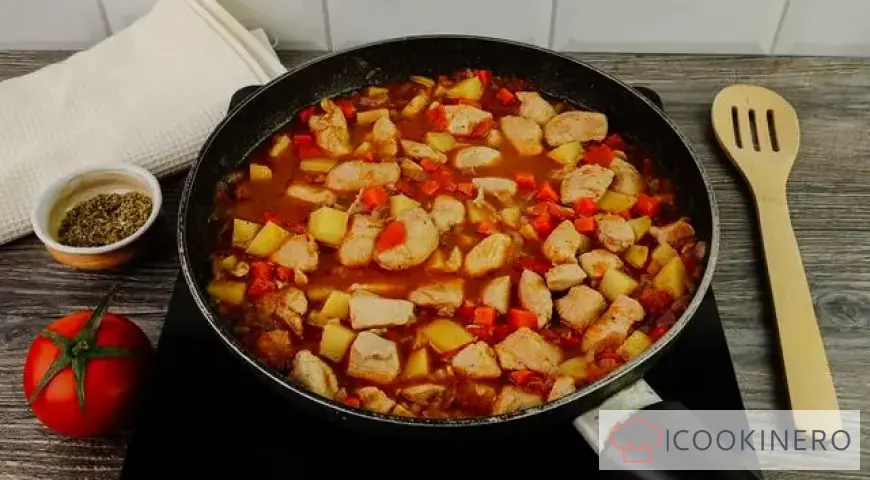 Roast chicken with vegetables