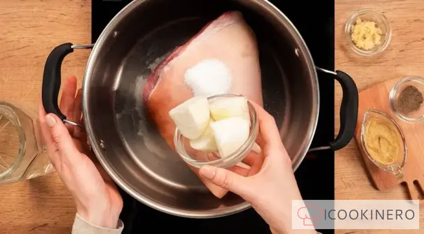 Sausage from a knuckle in a bottle