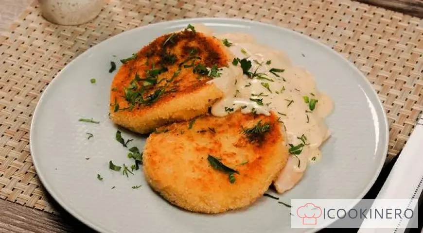 Kartoffelschnitzel mit Soße