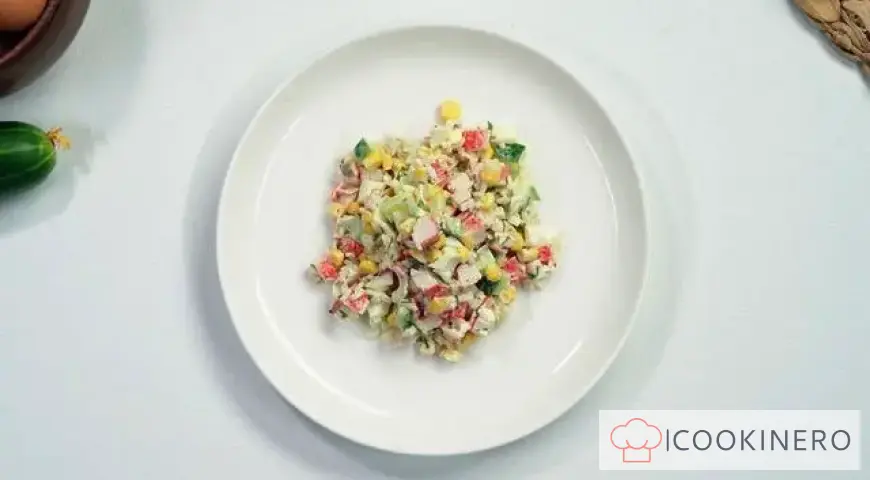 Krabbensalat mit Gurke