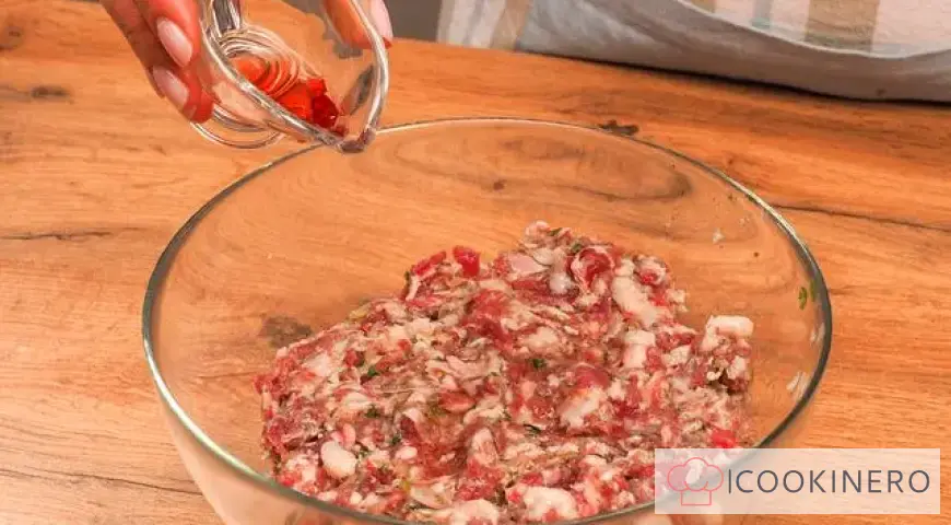 Lamb lula kebab on the grill