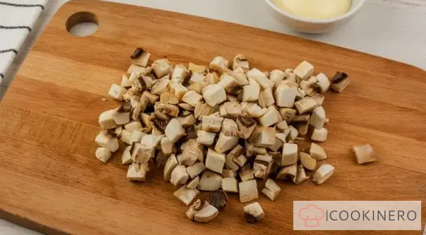 Ensalada con champiñones fritos
