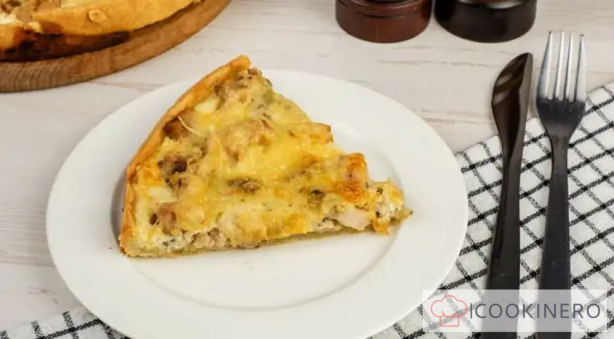 Quiche di pollo e funghi