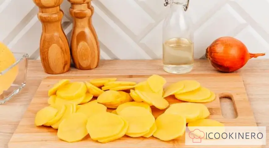 Potato casserole with sausages