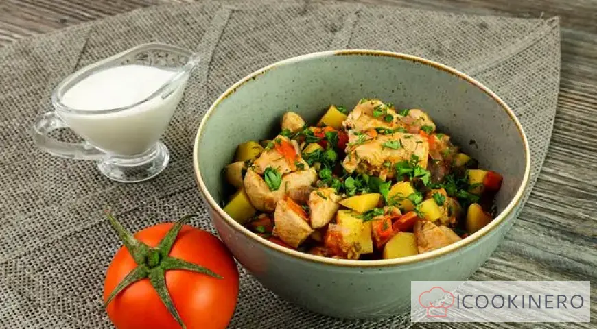 Roast chicken with vegetables